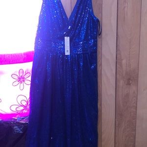 sparkling blue prom dress. good condition. never worn.